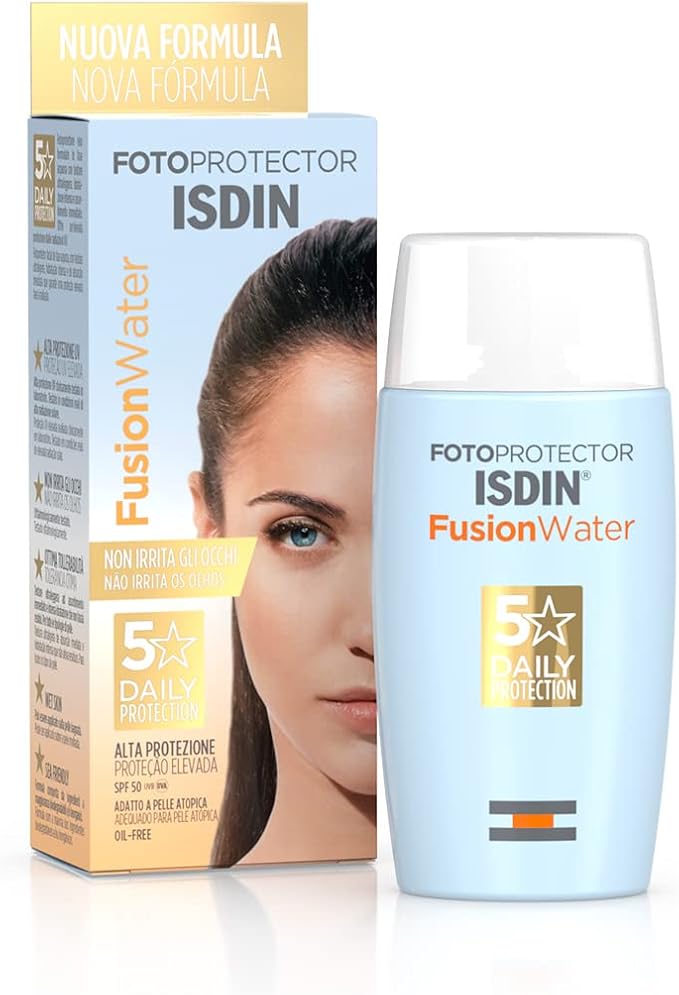 isdin fusion water fotoprotector防晒乳液 面部防晒spf 50  含抗皱